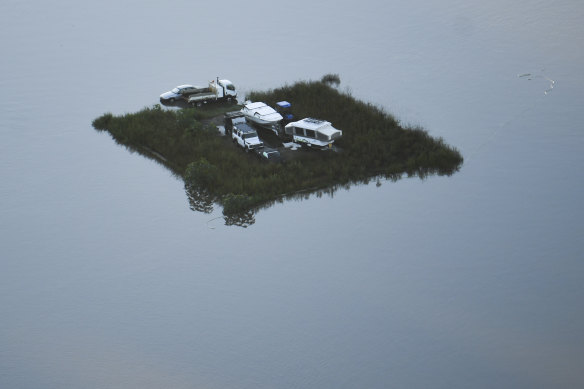 Areas along the Hawkesbury River were hit by major flooding 2021.