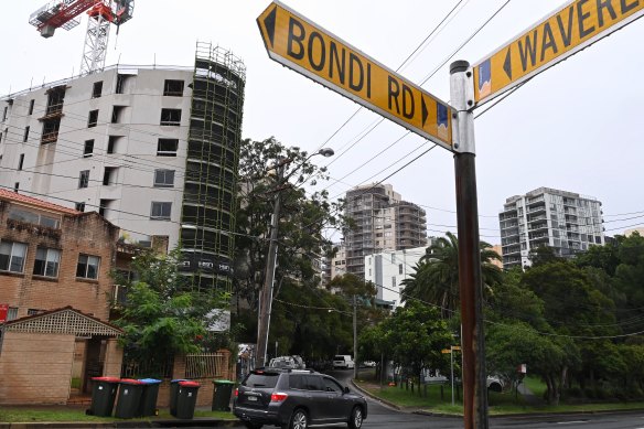 Apartment values are on the rebound in hard-hit suburbs like Waverley, Bondi and Bronte.