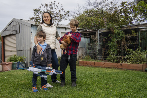 The more difficult task for Dee Mills has been managing her sons’ noise and needs as they bounce around the house while she is trying to work.