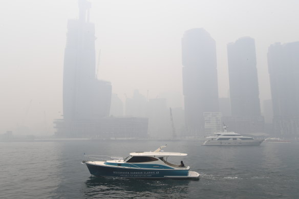 Thick smoke gripped Sydney during the 2020 bushfires.