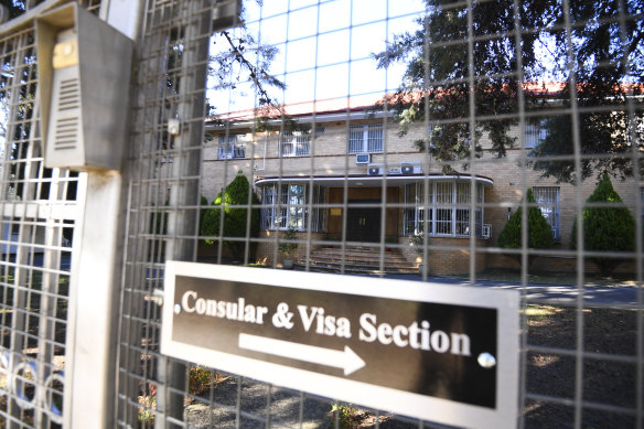 The Russian embassy’s former site in the Canberra suburb of Griffith.