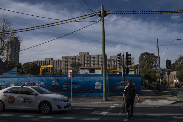 Thousands of private, social and affordable homes are being built around the Waterloo metro station, which triggered plans to redevelop the thriving suburb. 