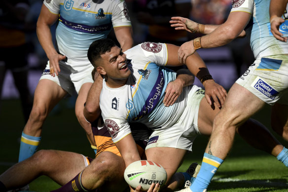 David Fifita had a day out against the Broncos.