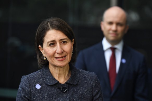 Then-premier Gladys Berejiklian with Matt Kean, her environment minister, in 2020.