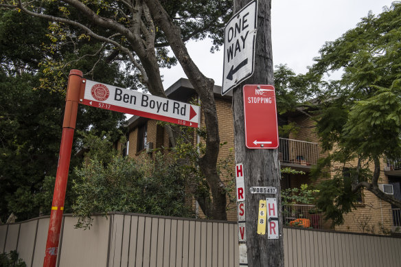 Ben Boyd Road signage, Neutral Bay. 