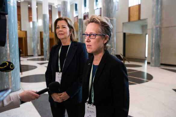 The ACTU’s Michele O’Neil and Sally McManus,