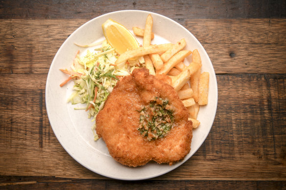All variations of the schnitzel are likely inspired by cotoletta alla Milanese from northern Italy.