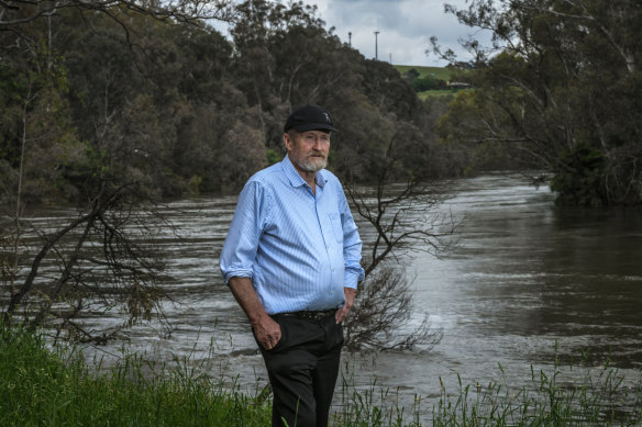 Adapt our thinking: Mitchell Shire councillor Bill Chisolm on the banks of the Goulburn River at Seymour.