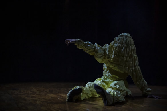Amber McCartney performs the dance of the maggot in a tour de force production.
