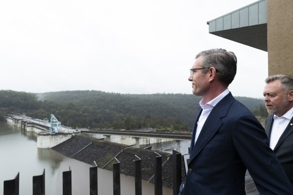 NSW Premier Dominic Perrottet announcing the state government has committed to raising the Warragamba Dam wall by 14 metres.