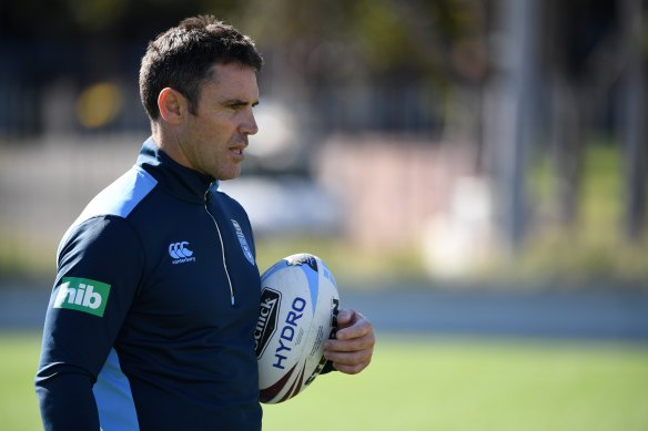 Brad Fittler at NSW training heading into last year's victorious campaign.