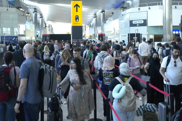 People face travelling disruption and long queues at Heathrow Airport amid the industry’s ongoing staffing crisis.