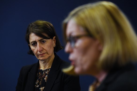 NSW Premier Gladys Berejiklian and NSW Chief Health Officer Dr Kerry Chant. 