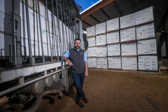 Commercial beekeeper Lindsay Callaway. 