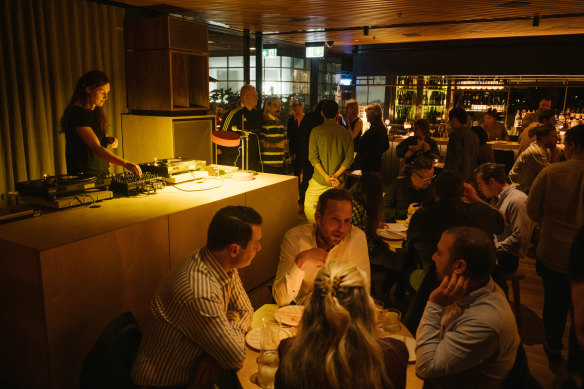 Diners at Barangaroo’s Rekodo restaurant. “There is an odd, almost puritanical assertion that because cafes, restaurants and retail are private operations, they do not deliver ‘public benefit’.”