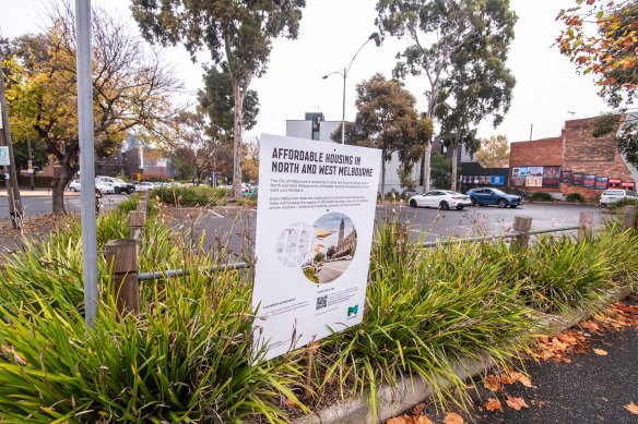 The car park at 325-341 Victoria Street, West Melbourne, is one of two earmarked by the City of Melbourne for new affordable housing projects.