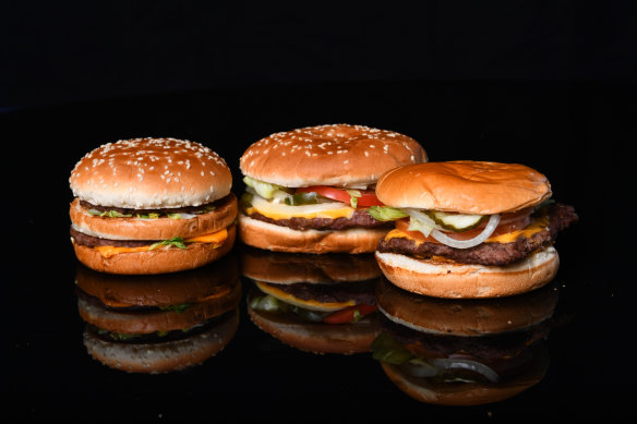 Battle of the burgers: McDonald’s, Burger King, and Wendy’s.