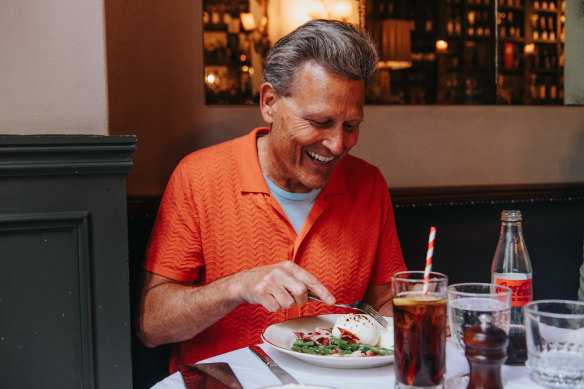 There are no shortage of fun anecdotes during lunch with David Baldacci.