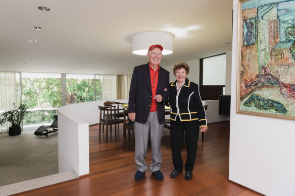 What would Harry do? Joseph and Aneta Weinreich in their Seidler-designed home.