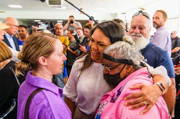 Jacinta Price campaigning with Peter Dutton last weekend.