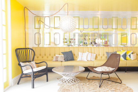 Yellow mellow … guest lounge.