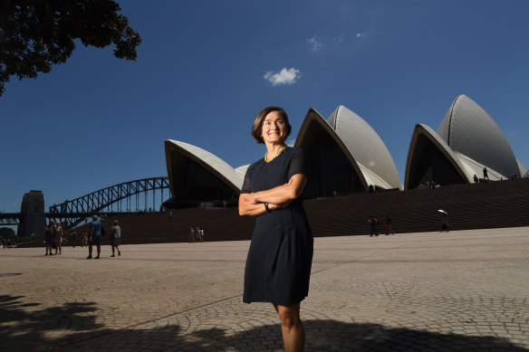 In happier times: Opera House chief Louise Herron. 