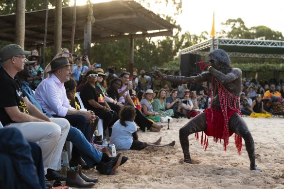 Albanese says he supports the full implementation of the 2017 Uluru Statement from the Heart