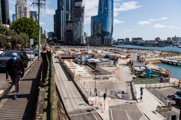 Work is forging ahead on plans to develop the final piece of Barangaroo. An underground metro station is due to open later this year.