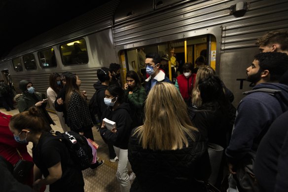 Commuters struggled to get home because of the strike action. 