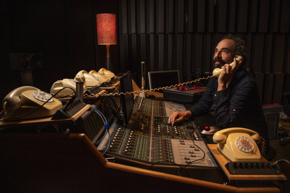 Sound designer Bob Scott in his Pyrmont Studio for The Nightline. 