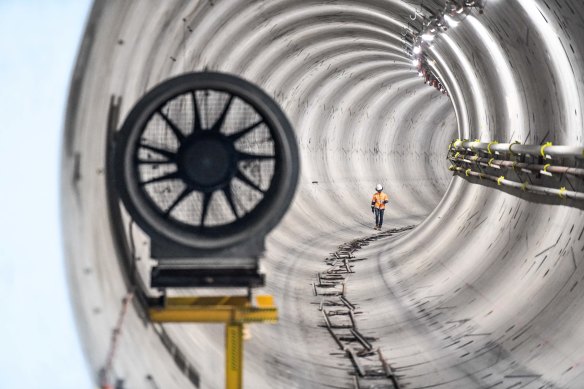 Melbourne’s Metro Tunnel (pictured under construction in 2021) faces further cost blowouts. 