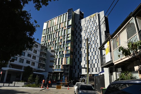 Victoria will not use student accommodation buildings like this one in Sydney to quarantine students.