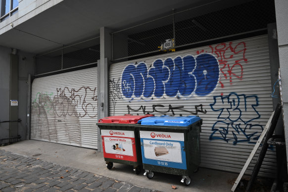 A shuttered Milkrun outlet in North Melbourne.
