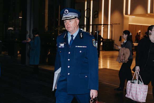 Peter McKenna leaving the commission on Tuesday.