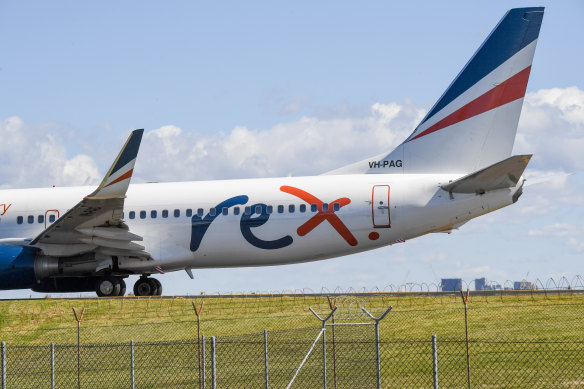 Rex is responsible for flying about 5 per cent of Australia’s domestic passengers.
