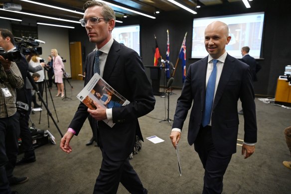 NSW Premier Dominic Perrottet and Treasurer Matt Kean.