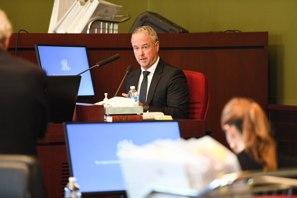 Former NSW Police deputy commissioner Mick Willing at the LGBTIQ hate crimes inquiry in February.