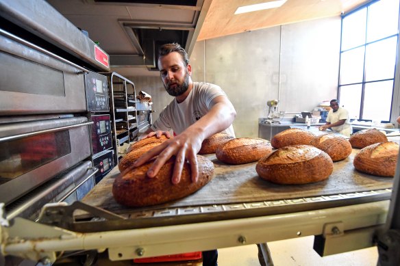 Joe Perry in his Rutherglen Bakery.  