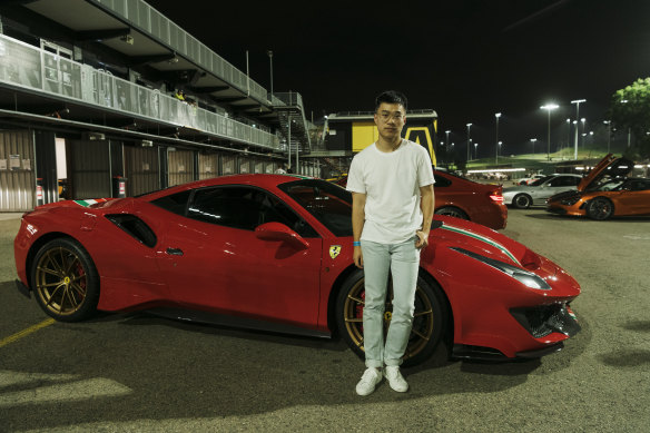Lee Yu from Mosman with his Ferrari Pista