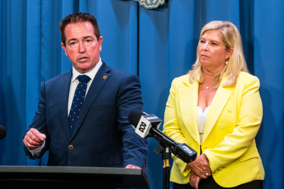 NSW Nationals leader Paul Toole, pictured with Bronnie Taylor, was returned to the top job in a tight ballot in the first party room meeting since the election.