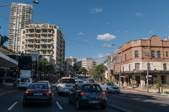 Edgecliff, in the Woollahra local government area, which is slated for an uplift in new housing under draft plans.
