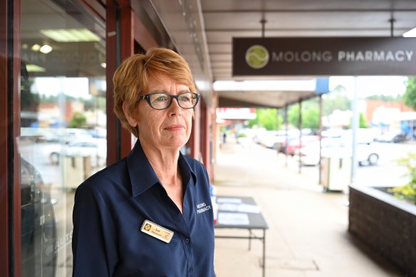 Safety concerns: Sue Wilde, a volunteer with the Molong Advancement Group, is forced to drive to Orange to bank up to $3000 in cash raised from fundraising events.