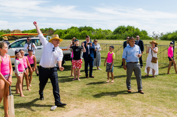 Scott Morrison was in Bribie Island in Queensland on Tuesday morning.