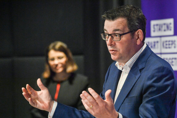 Premier Daniel Andrews says there is no "magic number" to determine when restrictions will begin easing. 