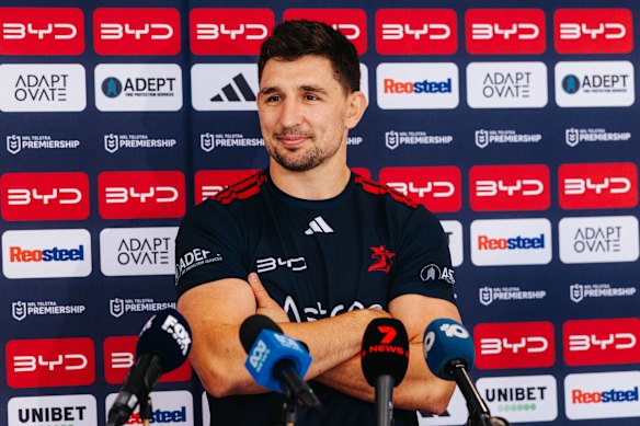 Victor Radley at the Roosters’ all-in media day on Wednesday at Allianz Stadium. 