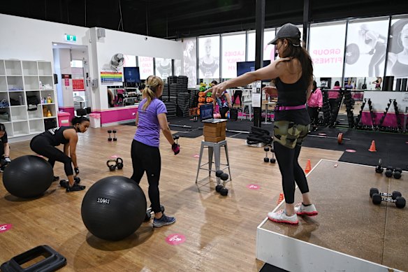 Members of the women’s only Fortitude Fitness gym in Merrylands.