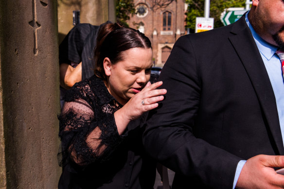 Lisa Anne Price leaves the NSW Supreme Court during the trial of her and four others.