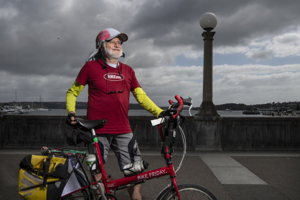 Adrian Boss, cyclist concerned the construction of a cycleway along Rose Bay promenade may be shelved. 