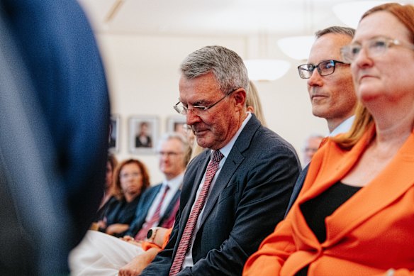 Mark Dreyfus in the first meeting of the new Labor caucus on Friday.