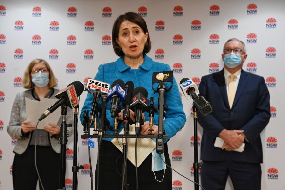 NSW Chief Health Officer Kerry Chant and Premier Gladys Berejiklian defended the decision to have some Westfield shoppers test without mandatory isolation.